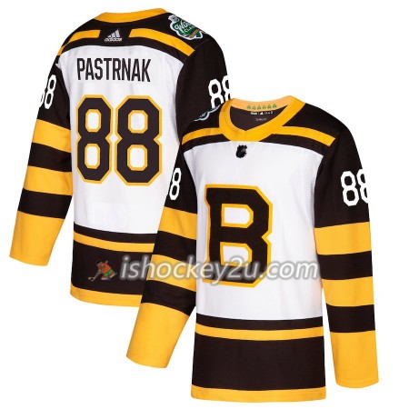 Mænd NHL Boston Bruins Trøje David Pastrnak 88 2019 Winter Classic Adidas Hvid Authentic